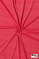 Strawberry, Striated Athletic Knit Fabric - Boho Fabrics - Athletic Knit Fabric