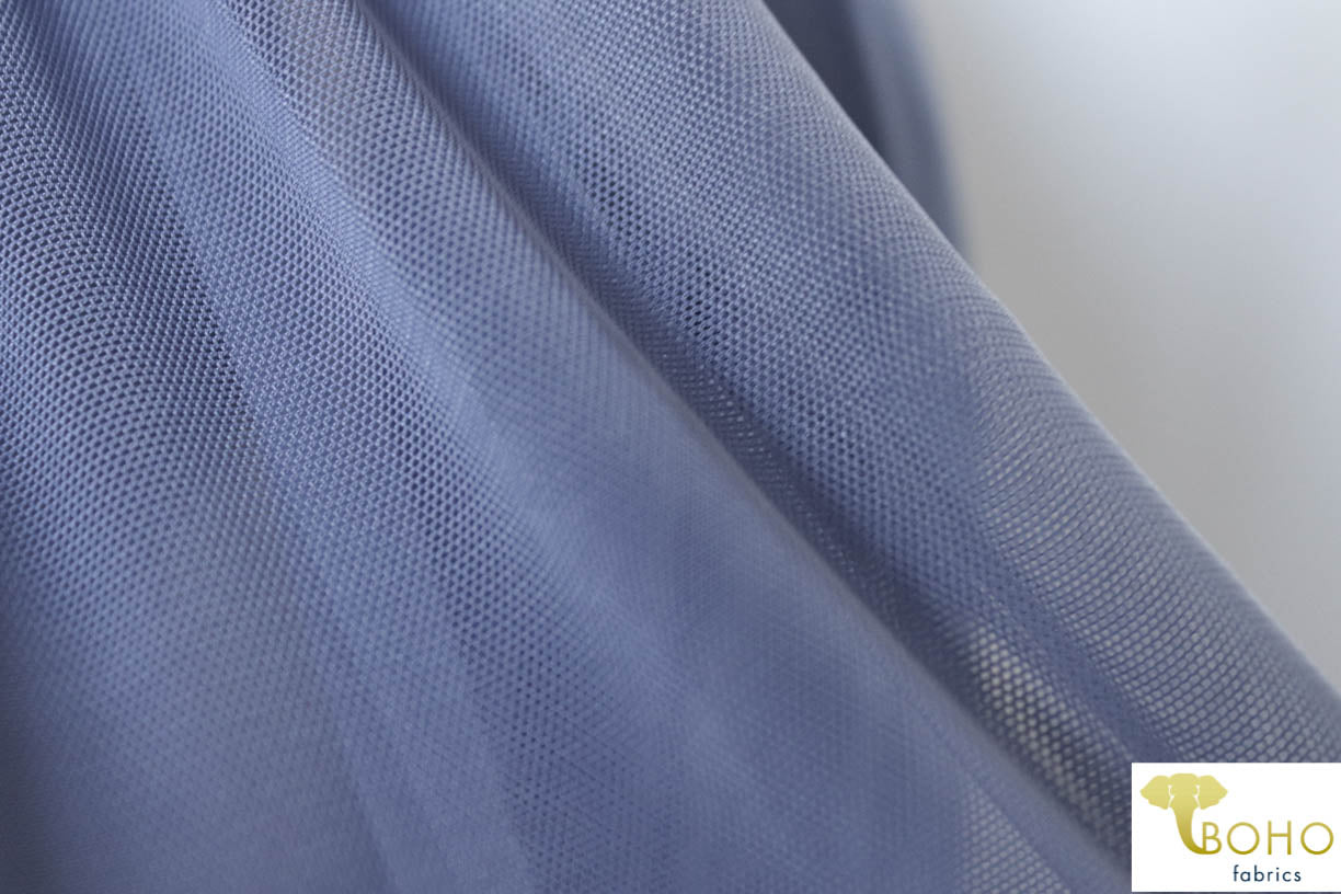 Stretch Mesh Solid in Periwinkle. SM-114. - Boho Fabrics