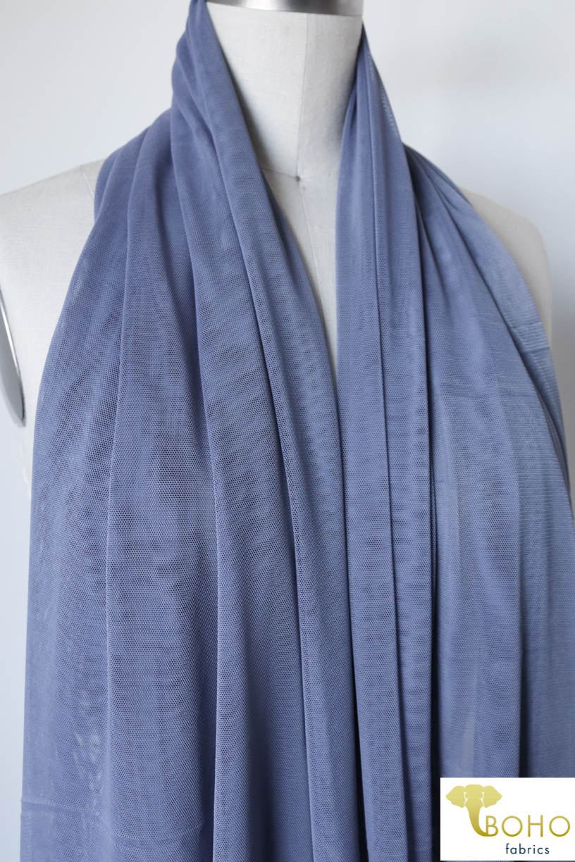 Stretch Mesh Solid in Periwinkle. SM-114. - Boho Fabrics
