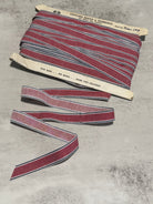 Stripes in Red, 1" Vintage Jacquard Woven Trim, TRIM - 155 - Boho Fabrics - Trims