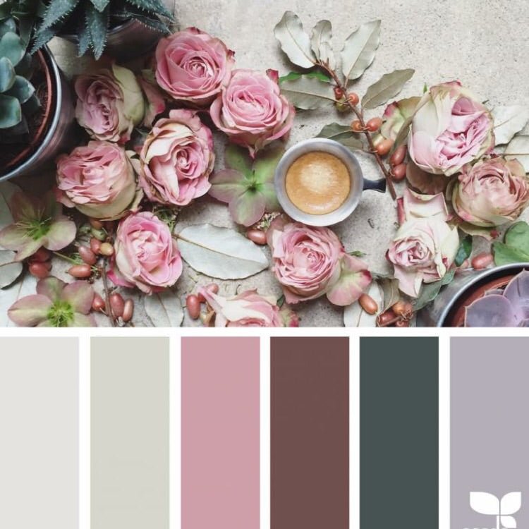 "Succulents and Peonies" Sweater/French Terry Knit Palette Bundle - Boho Fabrics