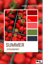Summer Strawberry, Mystery Color Palette Bundle - Boho Fabrics - Fabric Bundles