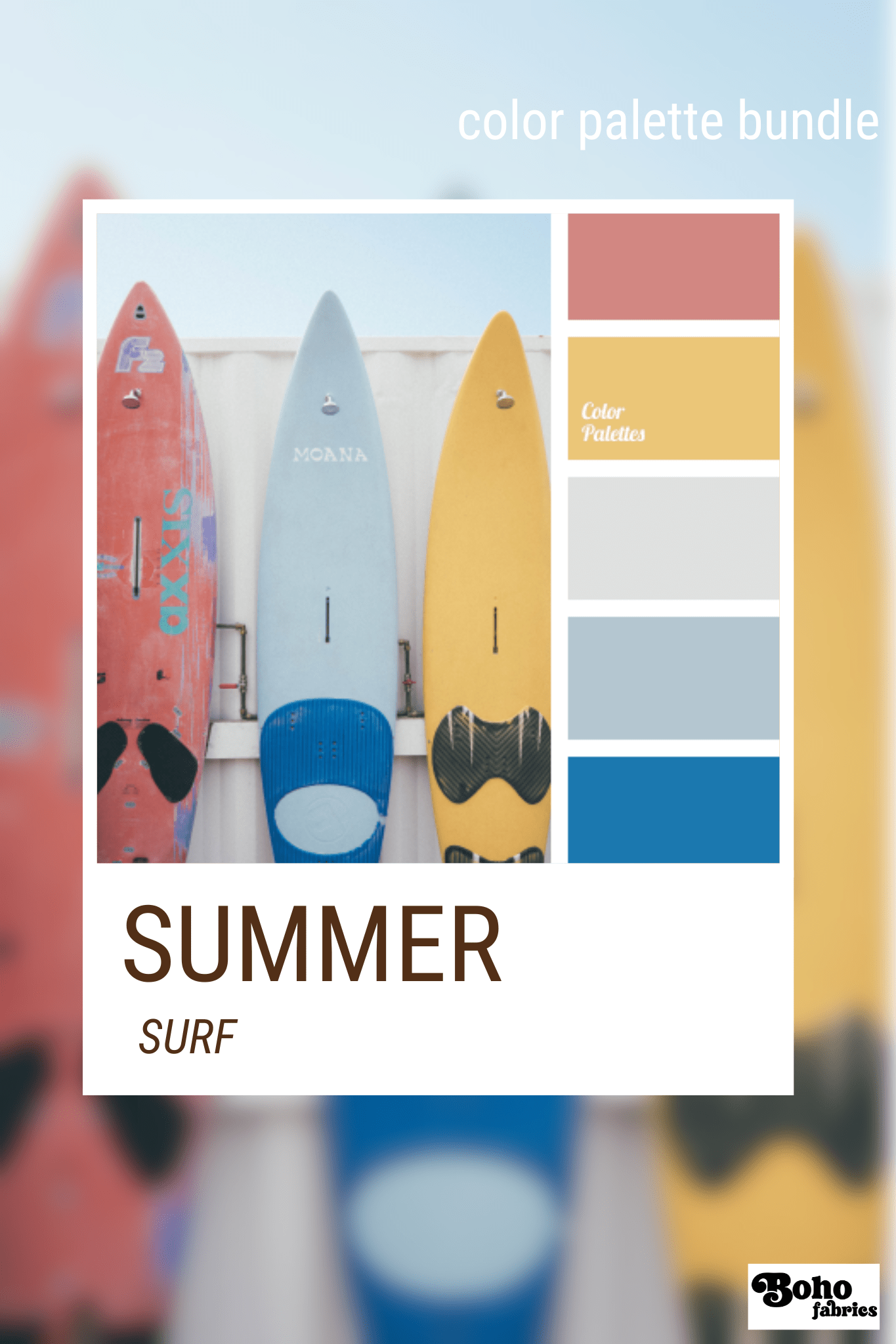 Summer Surf, Mystery Color Palette Bundle - Boho Fabrics - Fabric Bundles
