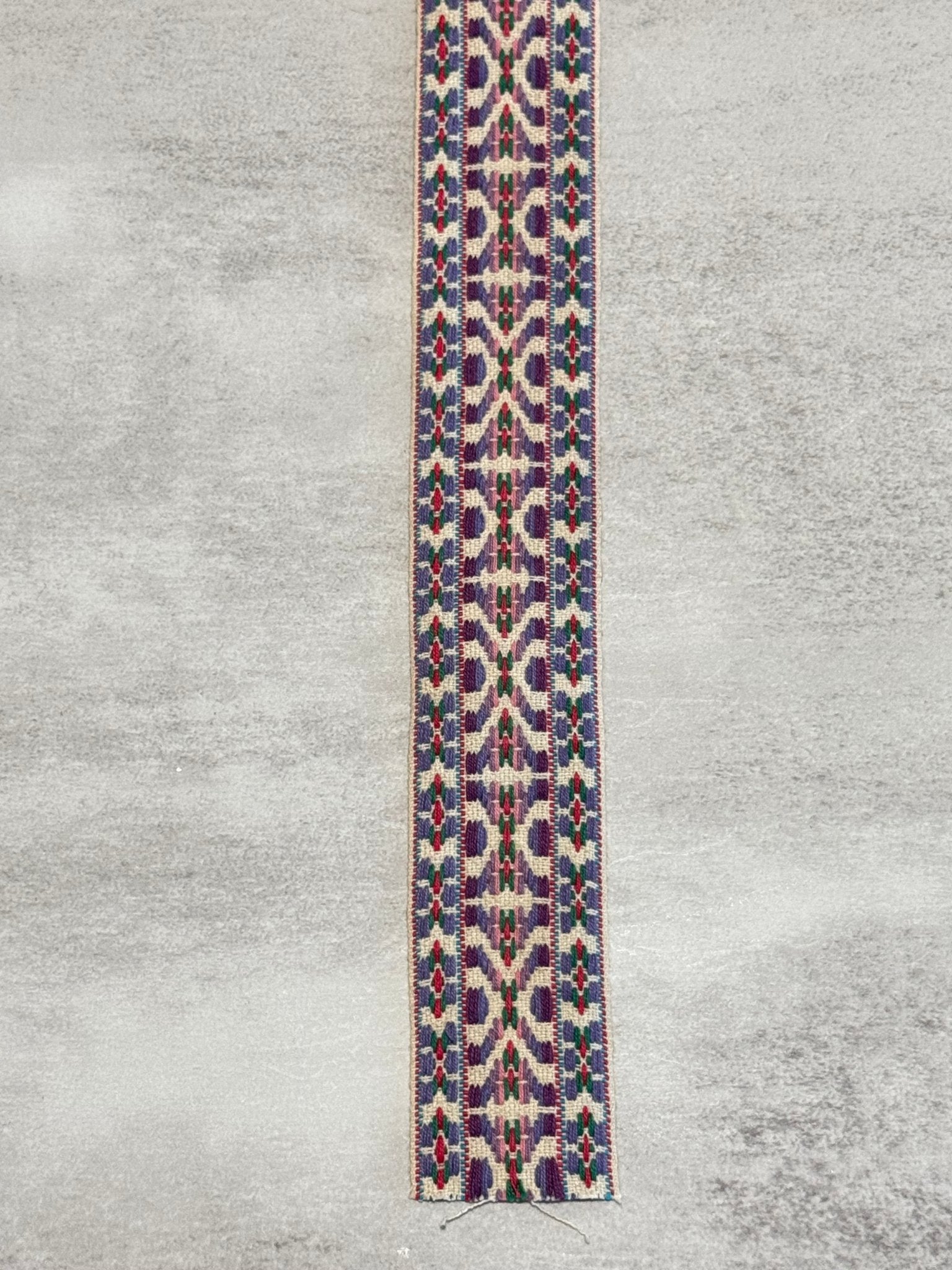Summitline in Purple & Periwinkle. 1.5” Jacquard Woven Trim. TRIM - 166 - Boho Fabrics - Trims