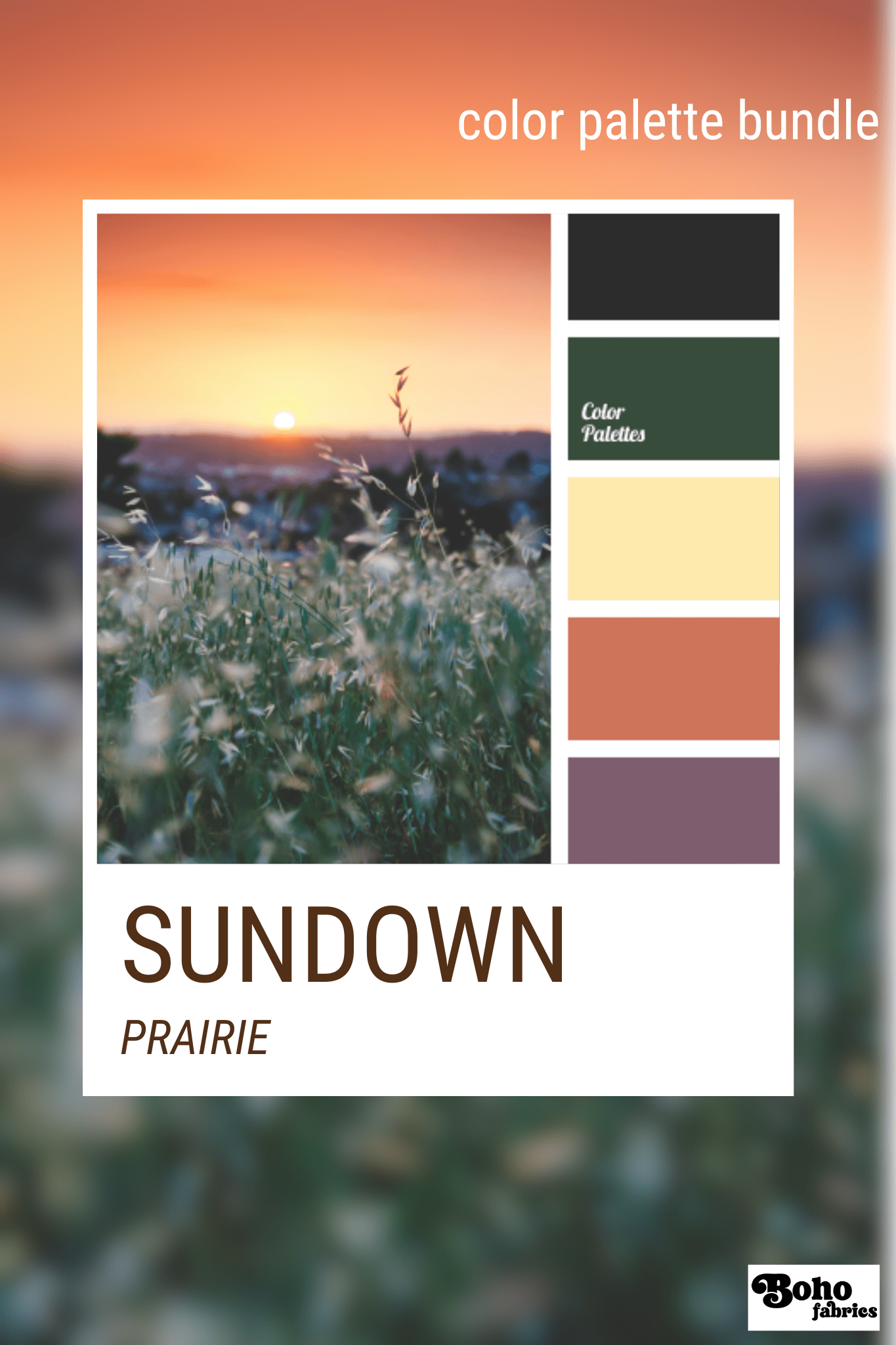 Sundown Prairie, Mystery Color Palette Bundle - Boho Fabrics - Fabric Bundles