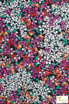 Sunset Flowerscape, Chiffon Woven Fabric. WVP-219 - Boho Fabrics