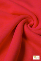 Sunset Orange-Red, Sweatshirt Fleece. - Boho Fabrics