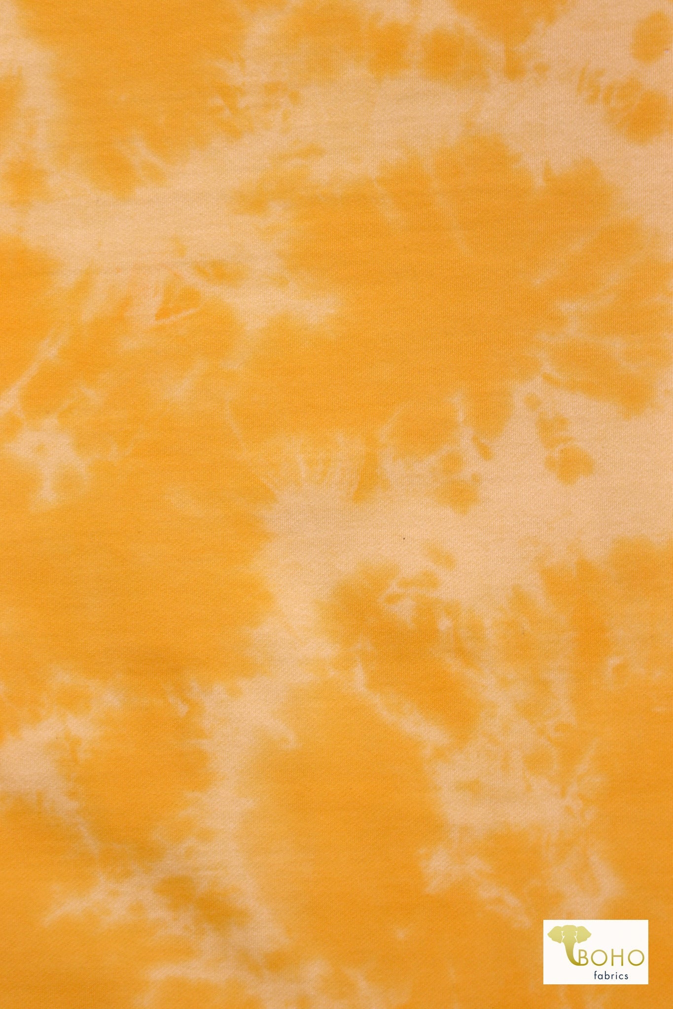 Sunshine Yellow, Tie Dye, Sweatshirt Fleece - Boho Fabrics