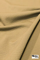 Tan, Polartec Power Air. Insulating Eco - Friendly, Performance Knit Fabric, *2nds* - Boho Fabrics - Performance Fabrics