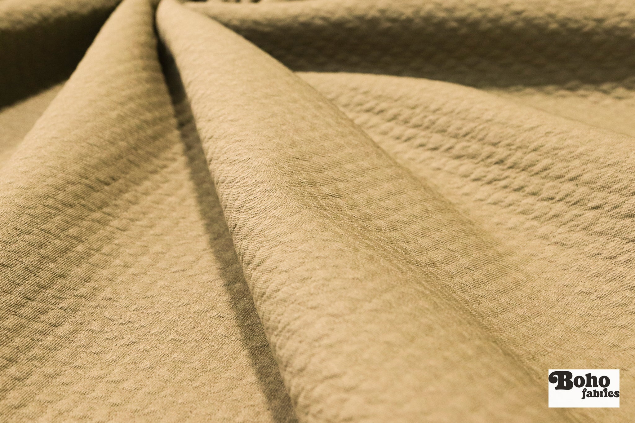 Tan, Polartec Power Air. Insulating Eco - Friendly, Performance Knit Fabric, *2nds* - Boho Fabrics - Performance Fabrics
