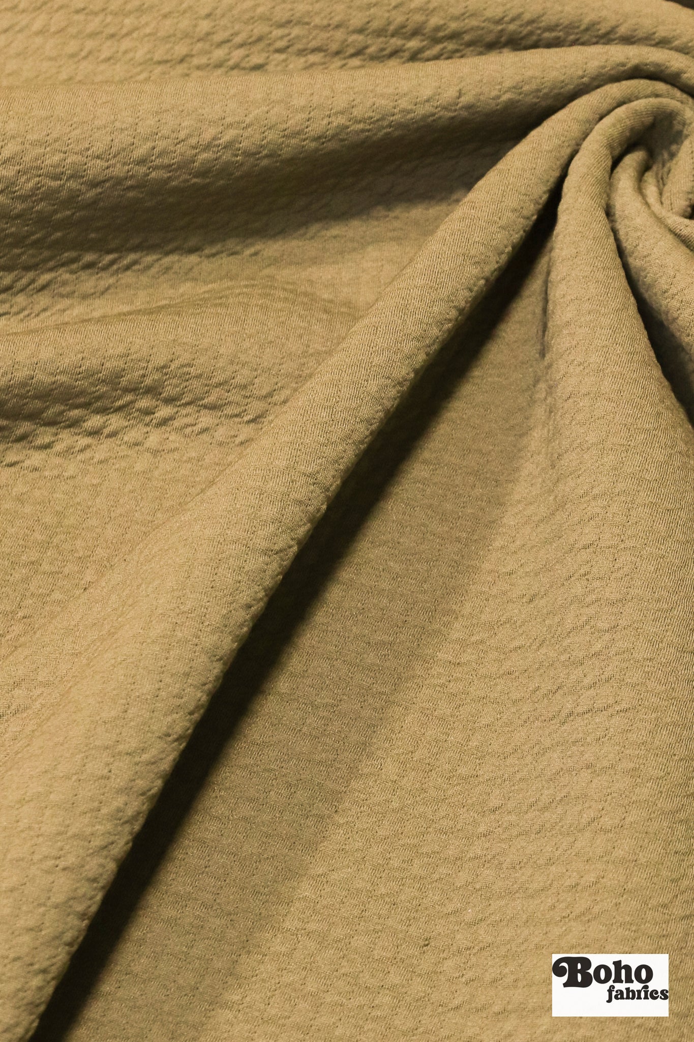 Tan, Polartec Power Air. Insulating Eco - Friendly, Performance Knit Fabric, *2nds* - Boho Fabrics - Performance Fabrics
