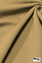 Tan, Polartec Power Air. Insulating Eco - Friendly, Performance Knit Fabric, *2nds* - Boho Fabrics - Performance Fabrics