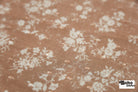 Tan with White Florals Swiss Dot Woven Fabric - Boho Fabrics - Woven Fabric