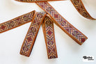 Tapestry in Brown, 1 1/8" Vintage Jacquard Woven Trim, TRIM - 084 - Boho Fabrics - Trims