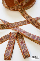 Tapestry in Brown, 1 1/8" Vintage Jacquard Woven Trim, TRIM - 084 - Boho Fabrics - Trims
