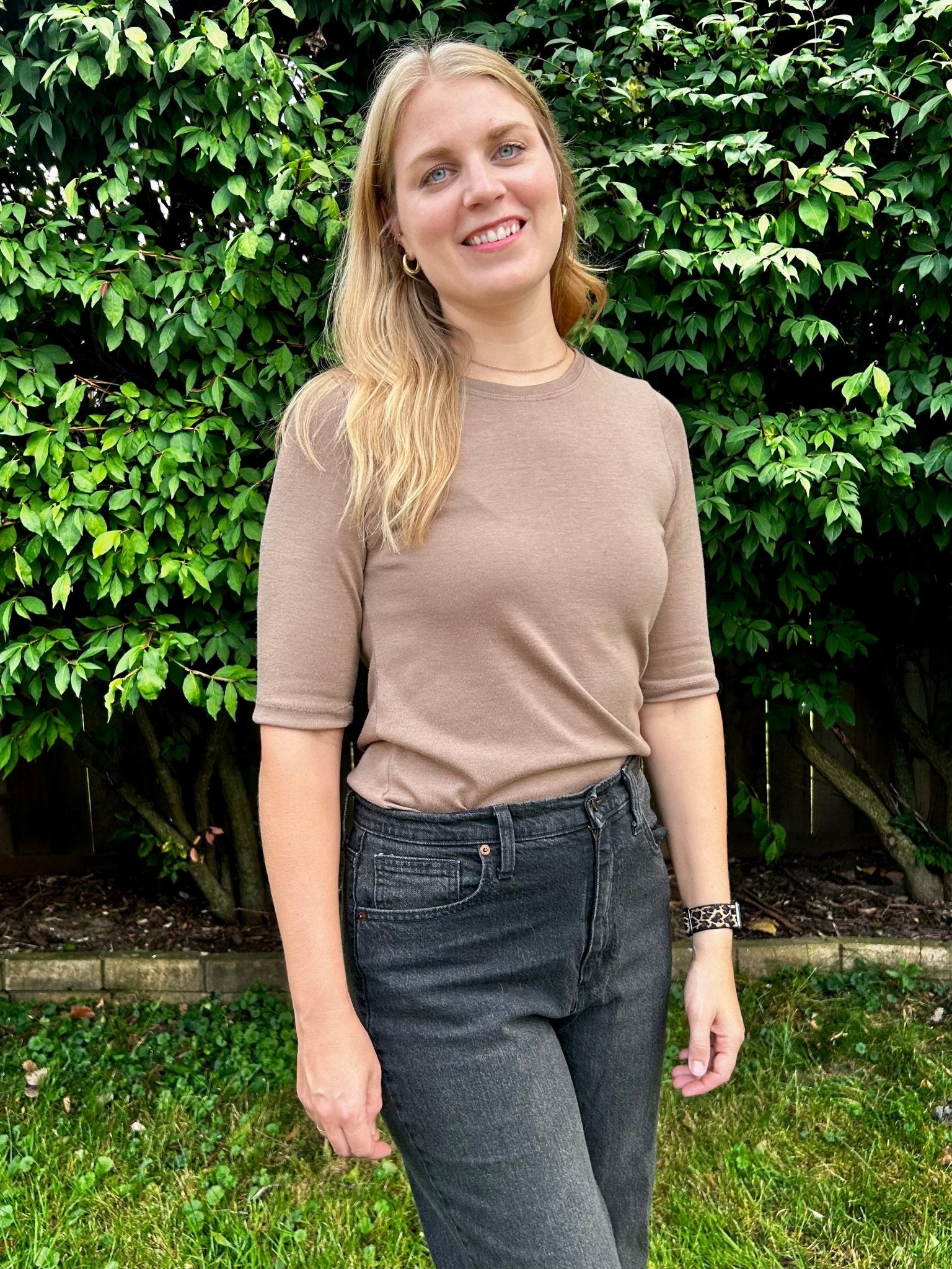 Tawny Brown, Hacci Sweater Knit - Boho Fabrics - Sweater Solids, Knit Fabric