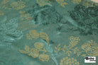 Teal & Gold Orchard Tapestry Jacquard Woven Fabric - Boho Fabrics - Jacquard, Woven