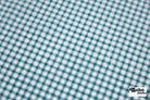 Teal, Purple & White Mini Gingham Crinkled Cotton Woven Fabric - Boho Fabrics - Shirting, Woven