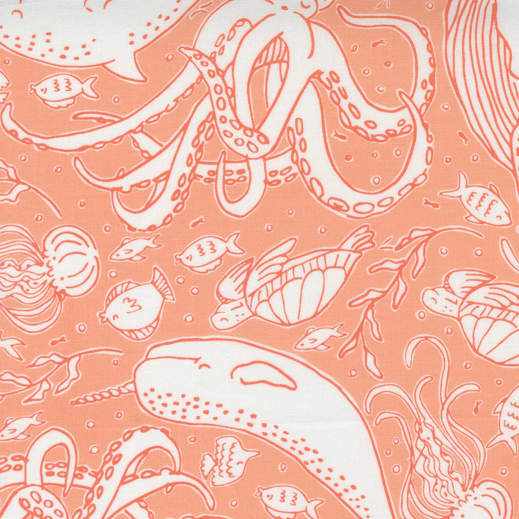 The Sea And Me Coral 20794 20 Moda 1 - Boho Fabrics - Quilting Cotton, Woven