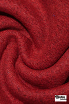 Thick Red Textured Knit Fabric - Boho Fabrics - Wool Knit