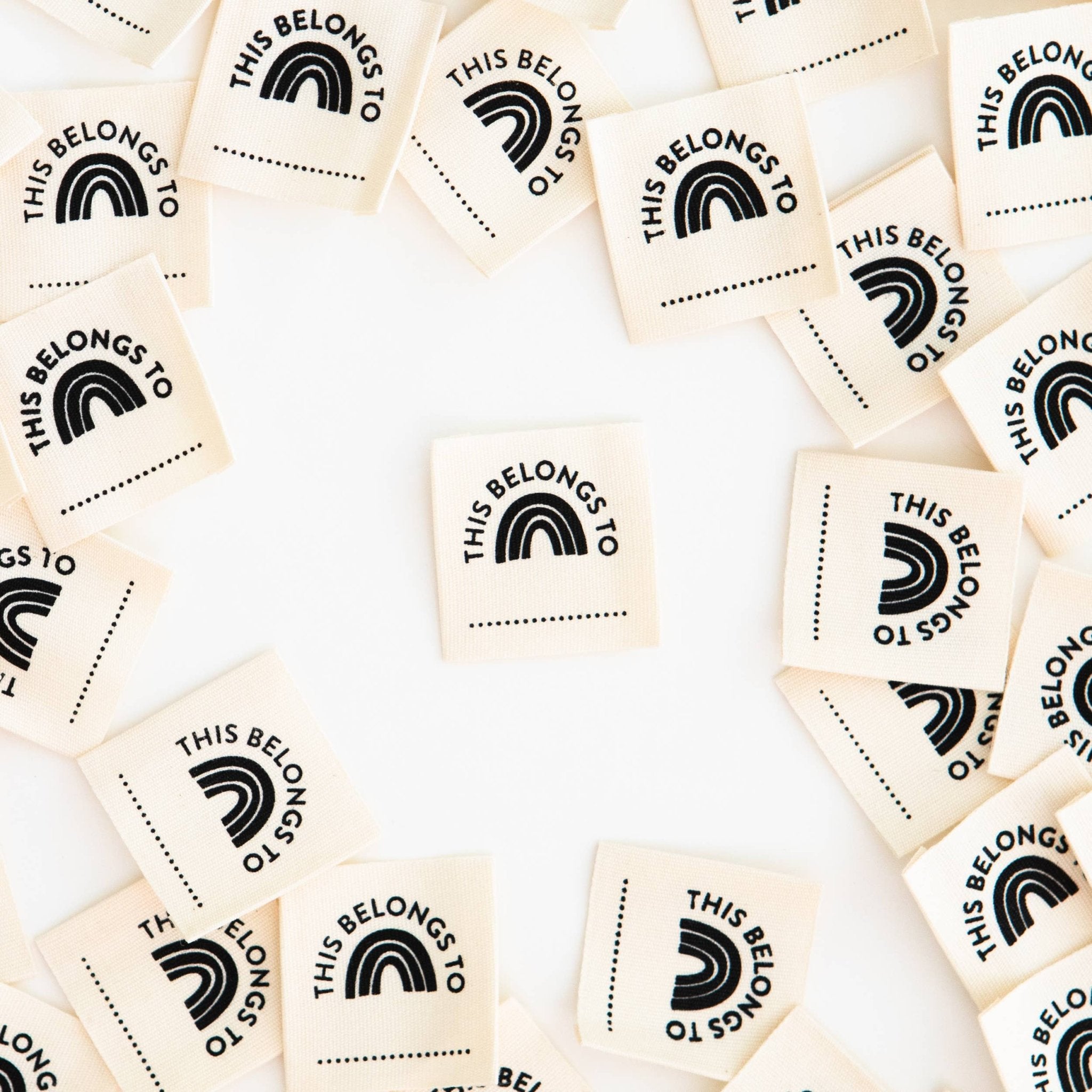 This Belongs To - Kids School Organic Cotton Clothing Tags - Boho Fabrics - 