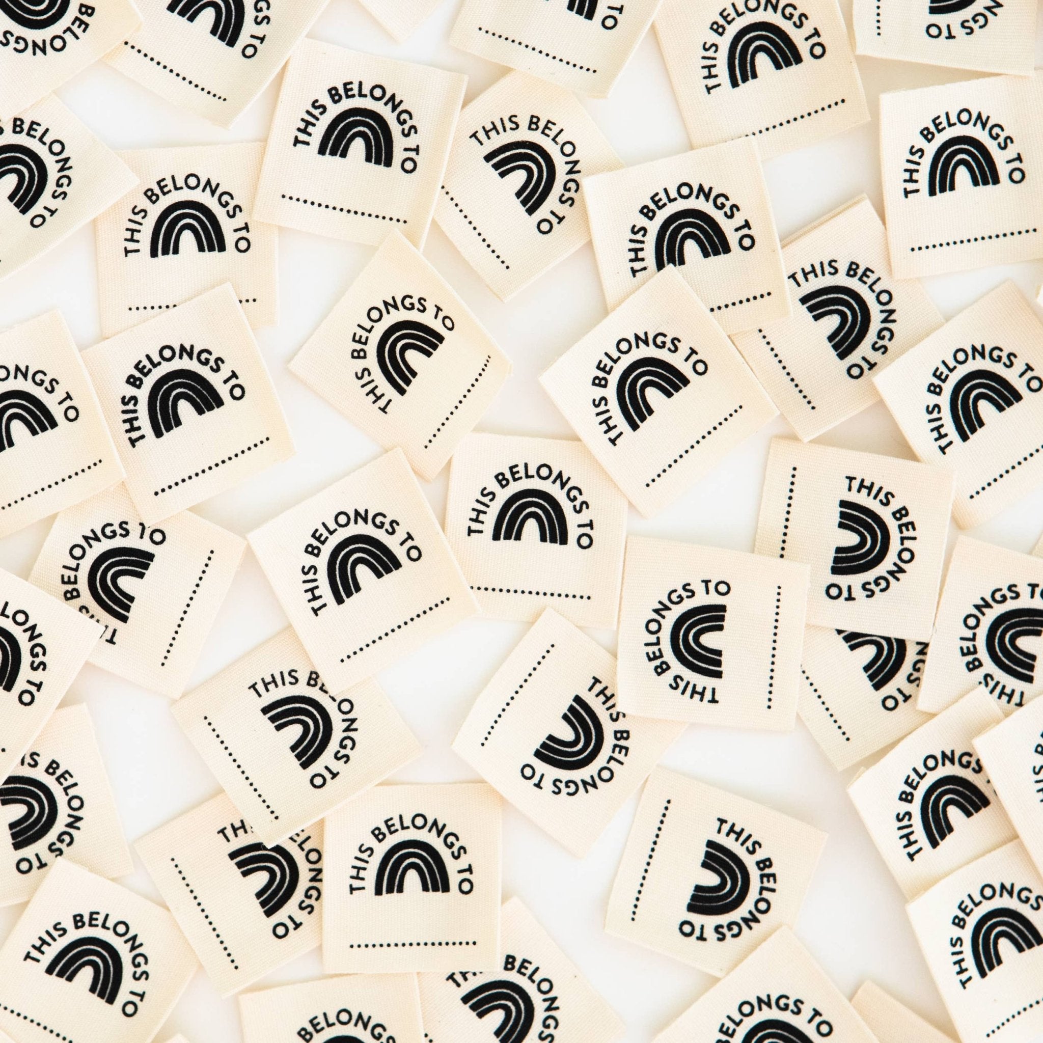 This Belongs To - Kids School Organic Cotton Clothing Tags - Boho Fabrics - 