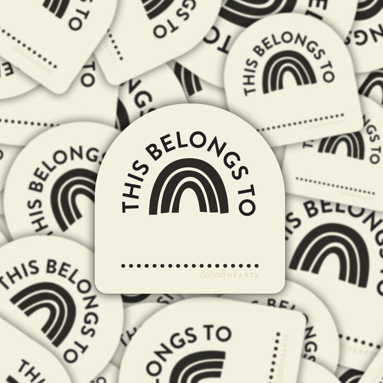 This Belongs To Sticker - Boho Fabrics - 