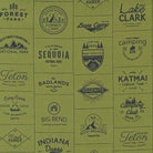 Timber Camp Badges Pine 55550 25 Moda 1 - Boho Fabrics - Quilting Cotton, Woven