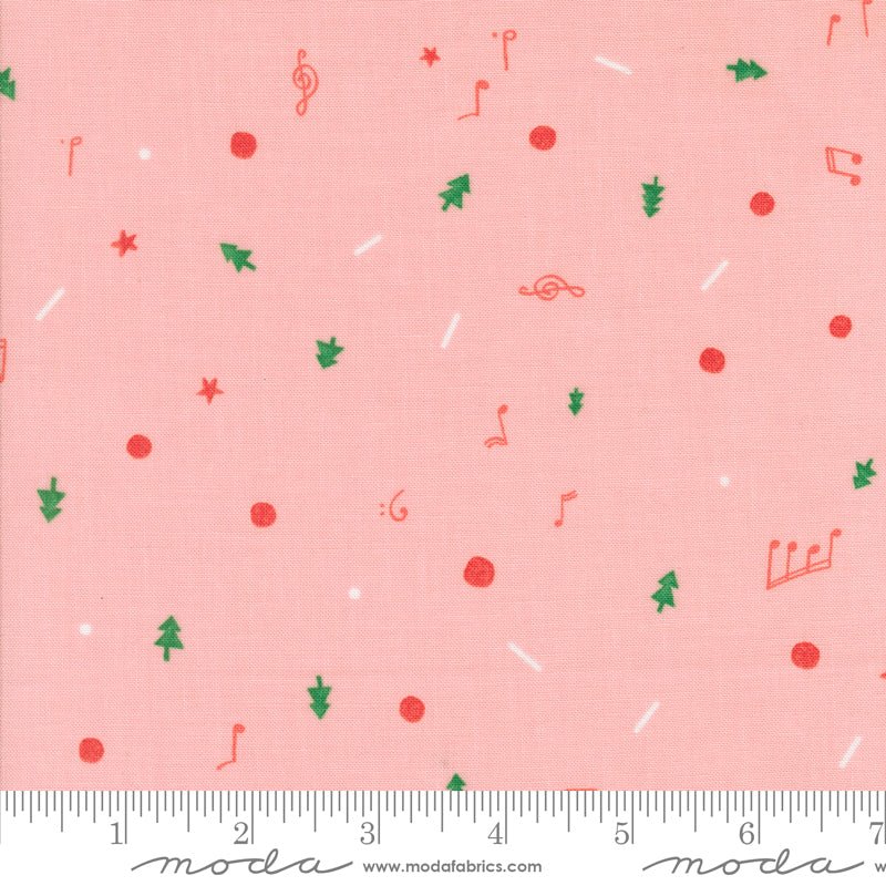 Tiny Christmas in Cotton Candy by Moda - 100% Cotton Quilting Fabric - 37137 15 - Boho Fabrics - Quilting Cotton, Woven