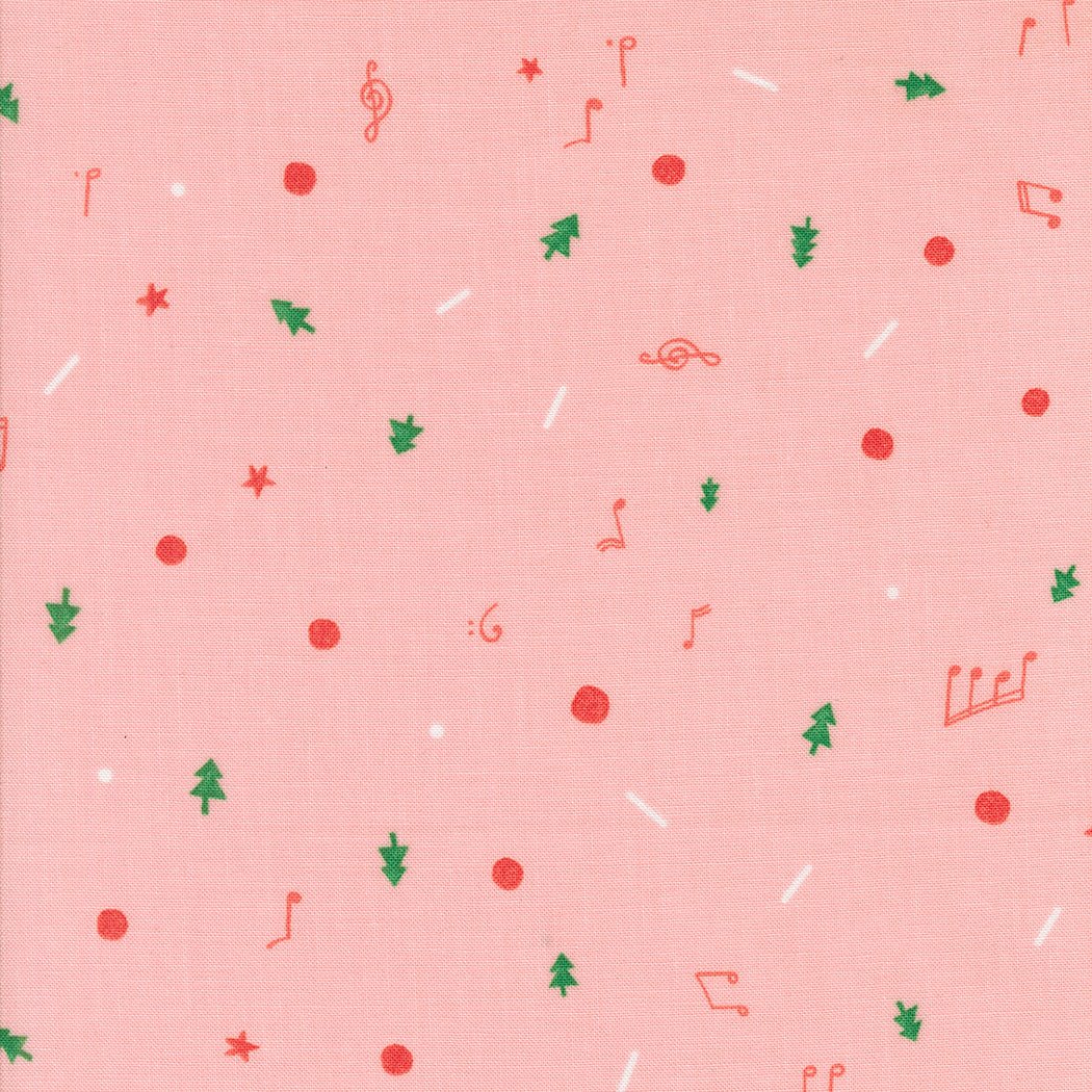 Tiny Christmas in Cotton Candy by Moda - 100% Cotton Quilting Fabric - 37137 15 - Boho Fabrics - Quilting Cotton, Woven