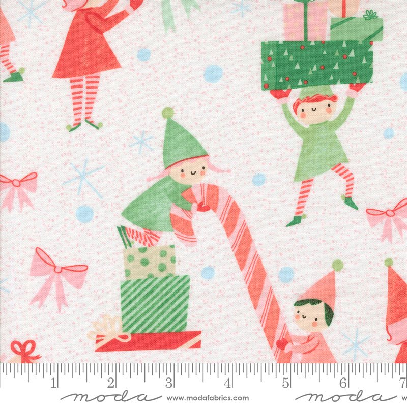 Tiny Christmas in Snow by Moda - 100% Cotton Quilting Fabric - 37131 11 - Boho Fabrics - Quilting Cotton, Woven