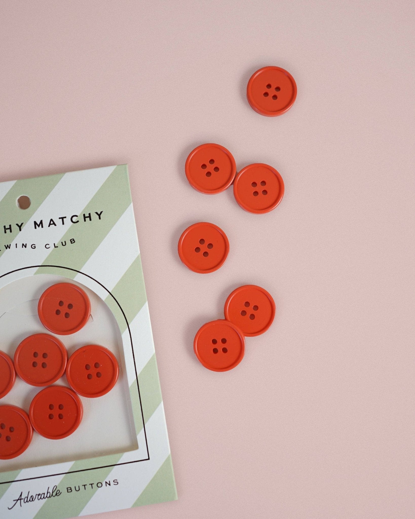 Tomato Retro Buttons - Boho Fabrics - Buttons & Snaps