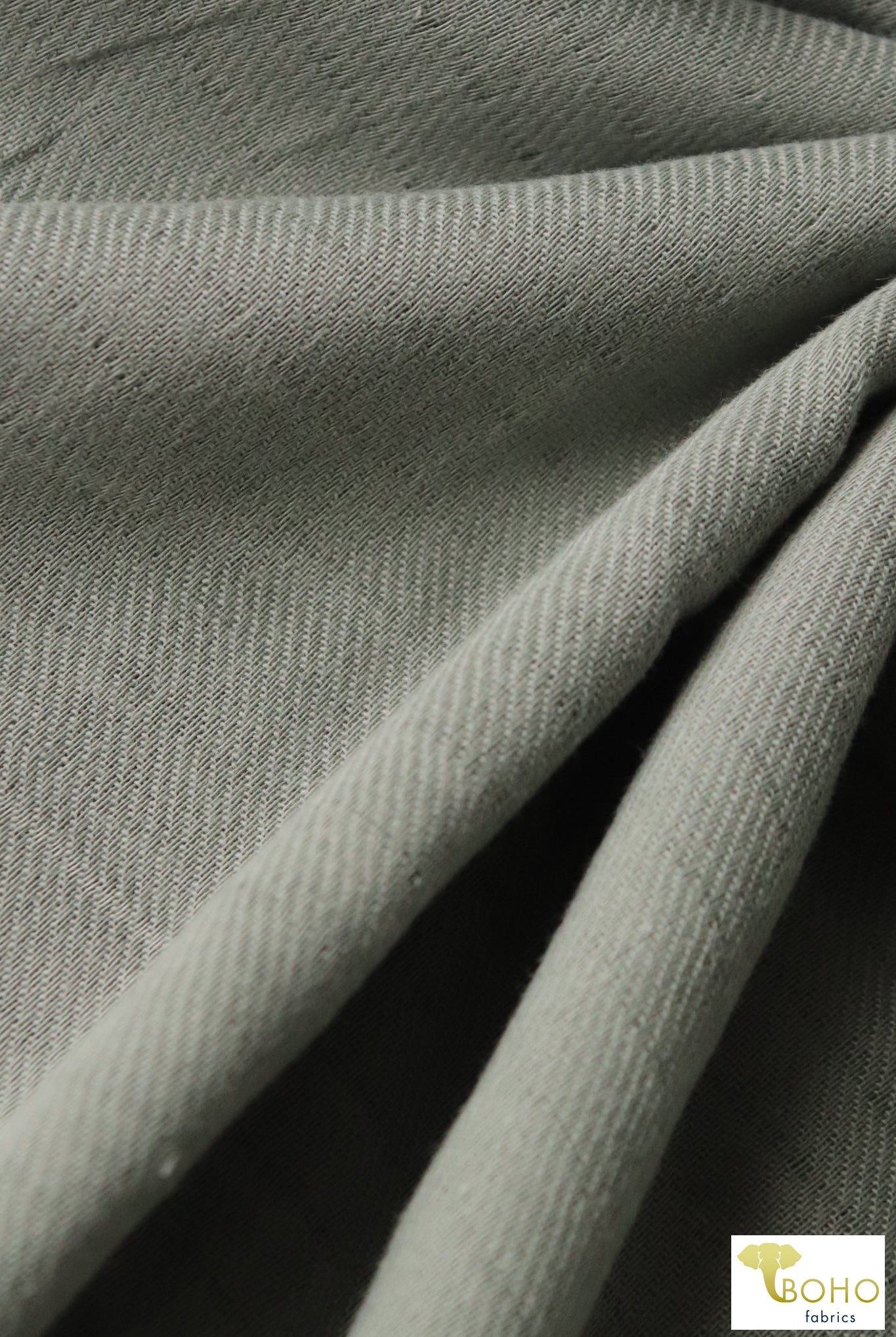 Trellis Green, Twill/Gauze Woven. Double Layer - Boho Fabrics