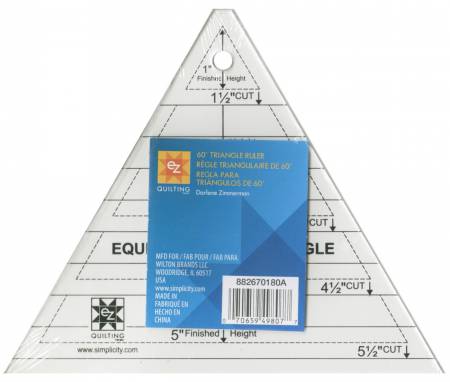 Triangle Shapes 60DEG Acrylic - Boho Fabrics - Quilting Notions