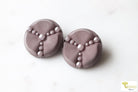 Trinity Faceted Shank Button in Lilac Gray. 44L (28mm/1.1 Inches), Package of 2. - Boho Fabrics