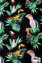 Tropical Tucans Canvas Woven Fabric - Boho Fabrics - Canvas Fabric