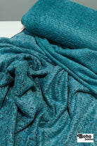 Turquoise, Structured High Loft Fleece Fabric by Polartec - Boho Fabrics - Performance Fabrics