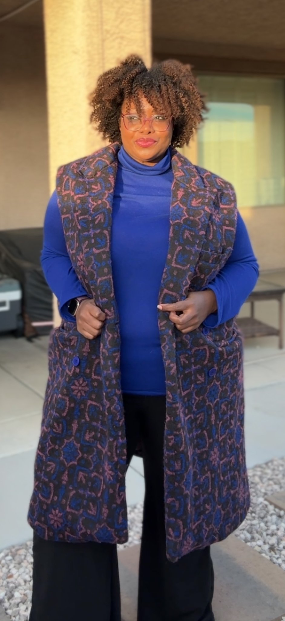 Twilight Medallion, Blue Colorway. Double Knit Fabric (Jersey & Felted) - Boho Fabrics - Novelty Knit