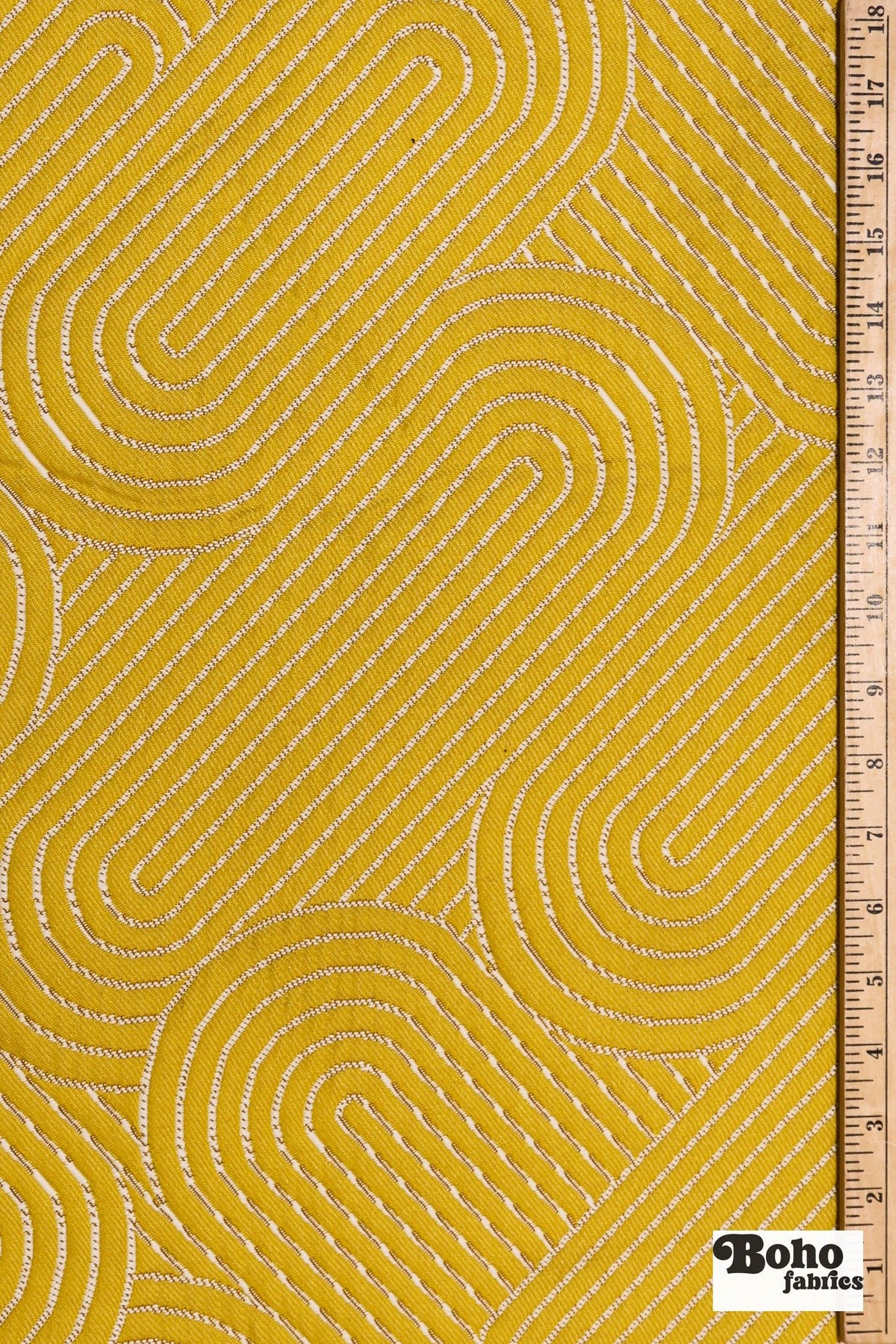 Unique Yellow, Ms. Quilty 2.0 Upholstery Woven Fabric - Boho Fabrics - Home Dec. & Upholstery Fabric