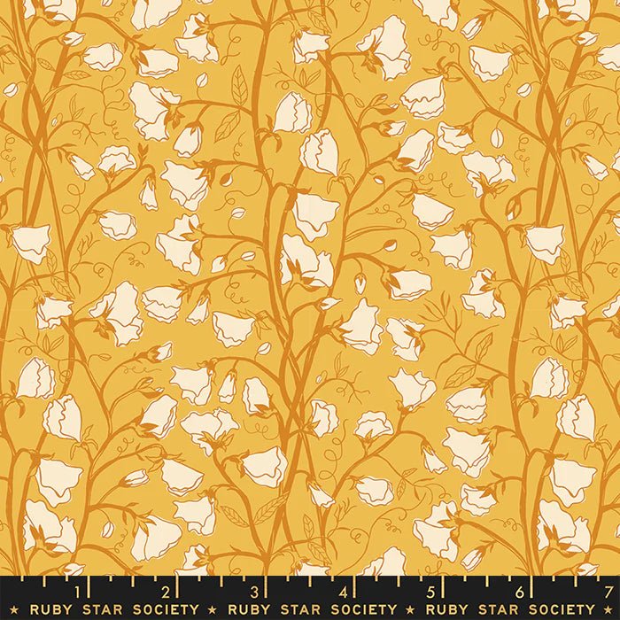 Verbena Sweet Peas Butter RS6033 12 Ruby Star1 - Boho Fabrics - Quilting Cotton, Woven