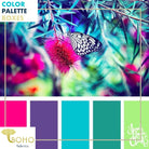 "Vibrant Butterfly", Mystery Color Palette Box. - Boho Fabrics