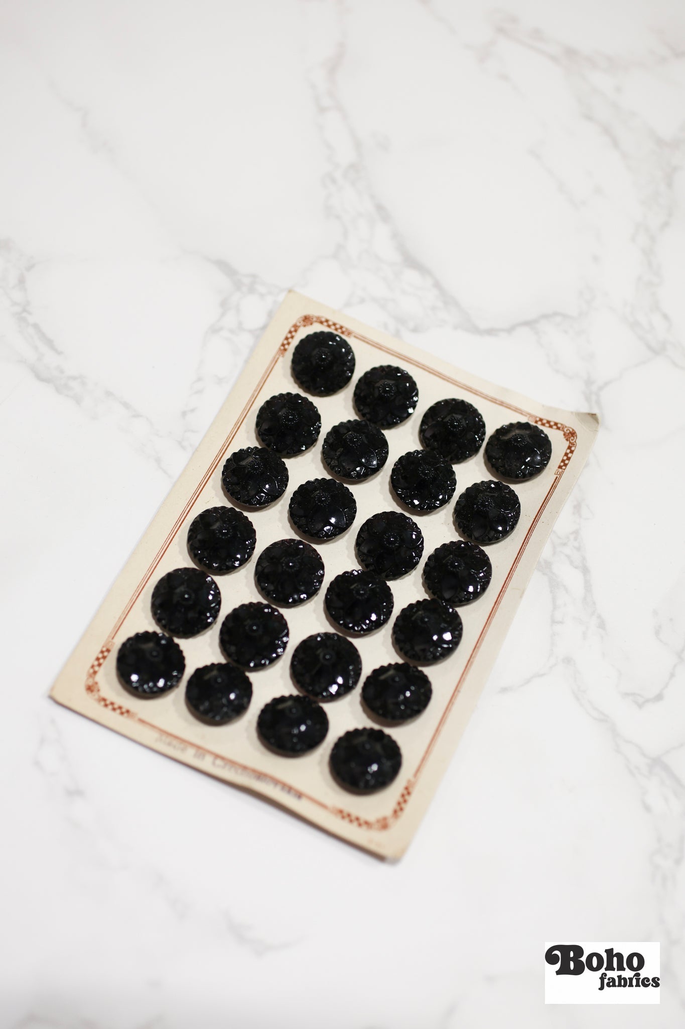 Vintage 1920s Glass Buttons from Czechoslovakia, Available in 16mm and 28 mm - Boho Fabrics - Buttons & Snaps