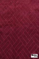 Vintage Burgundy Diamond Lattice Upholstery Woven Fabric - Boho Fabrics - Home Dec. & Upholstery Fabric