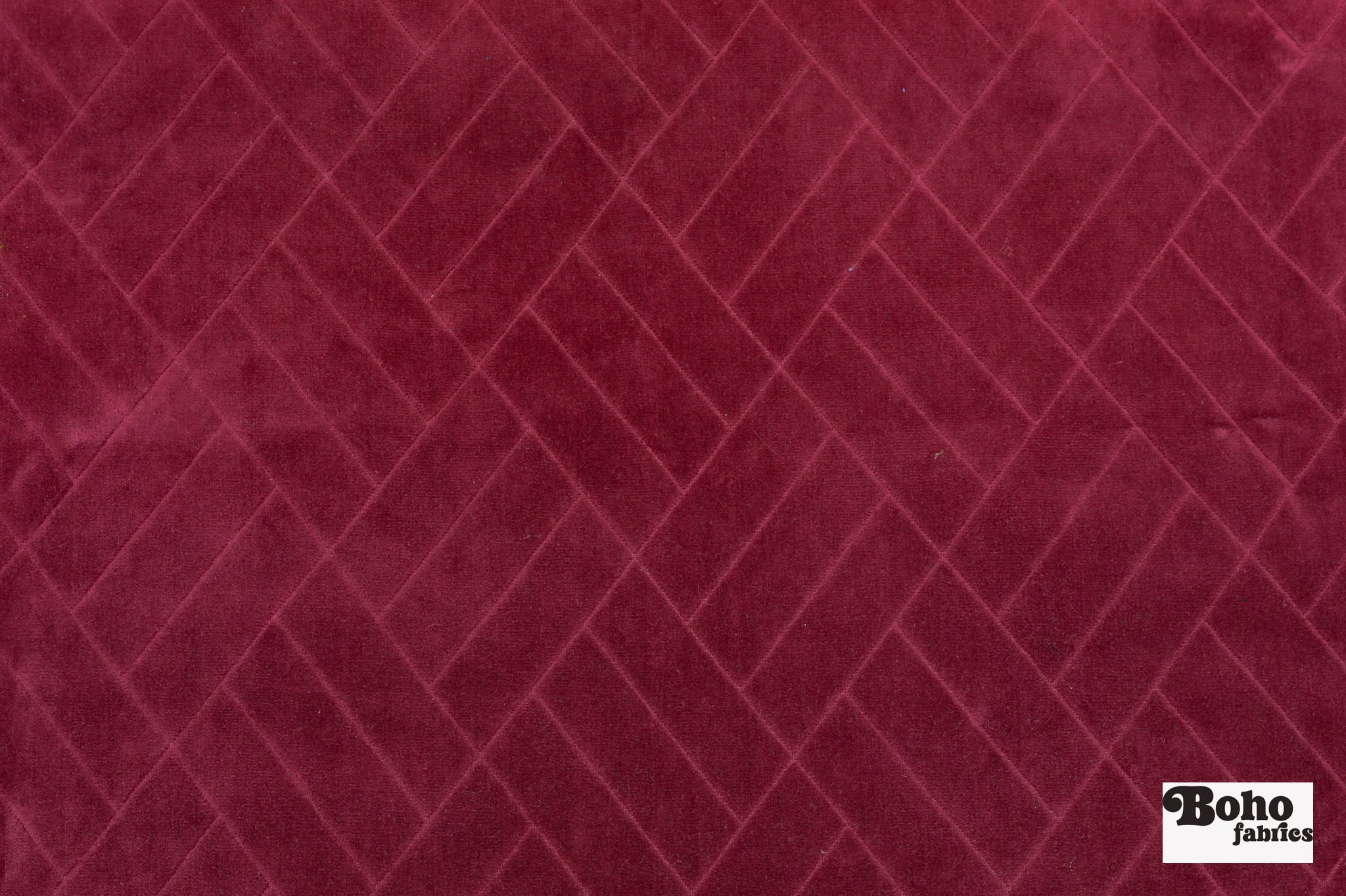 Vintage Burgundy Diamond Lattice Upholstery Woven Fabric - Boho Fabrics - Home Dec. & Upholstery Fabric