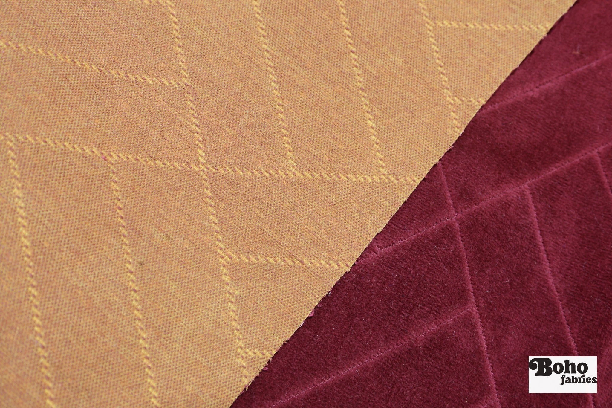 Vintage Burgundy Diamond Lattice Upholstery Woven Fabric - Boho Fabrics - Home Dec. & Upholstery Fabric