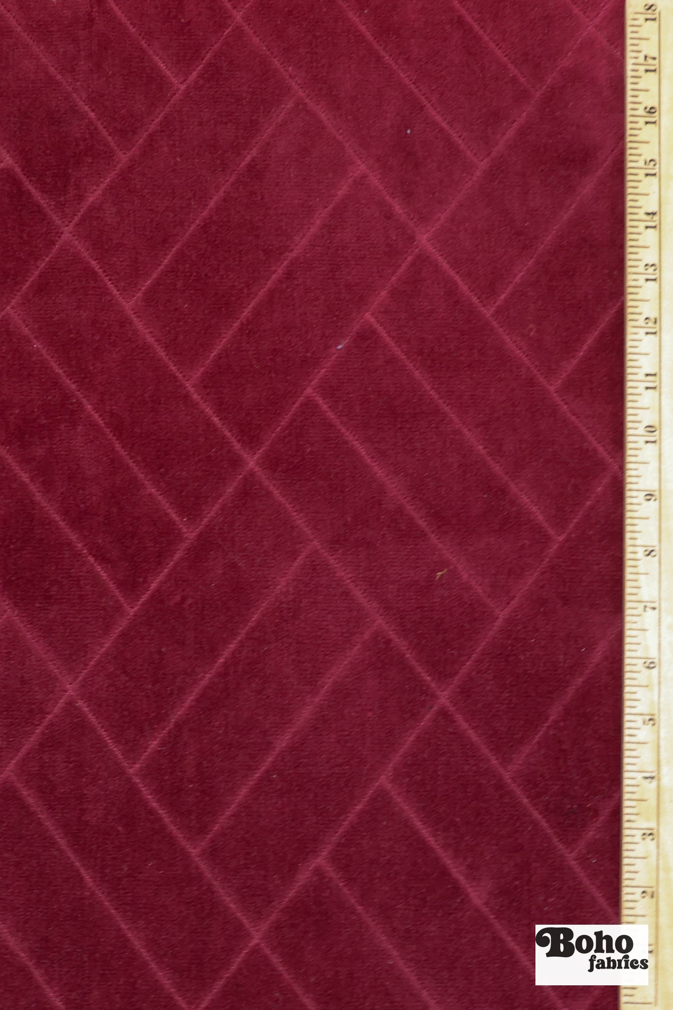 Vintage Burgundy Diamond Lattice Upholstery Woven Fabric - Boho Fabrics - Home Dec. & Upholstery Fabric