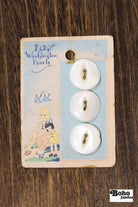 Vintage Button Set - Lady Washington Pearls 19mm - Boho Fabrics - Buttons & Snaps