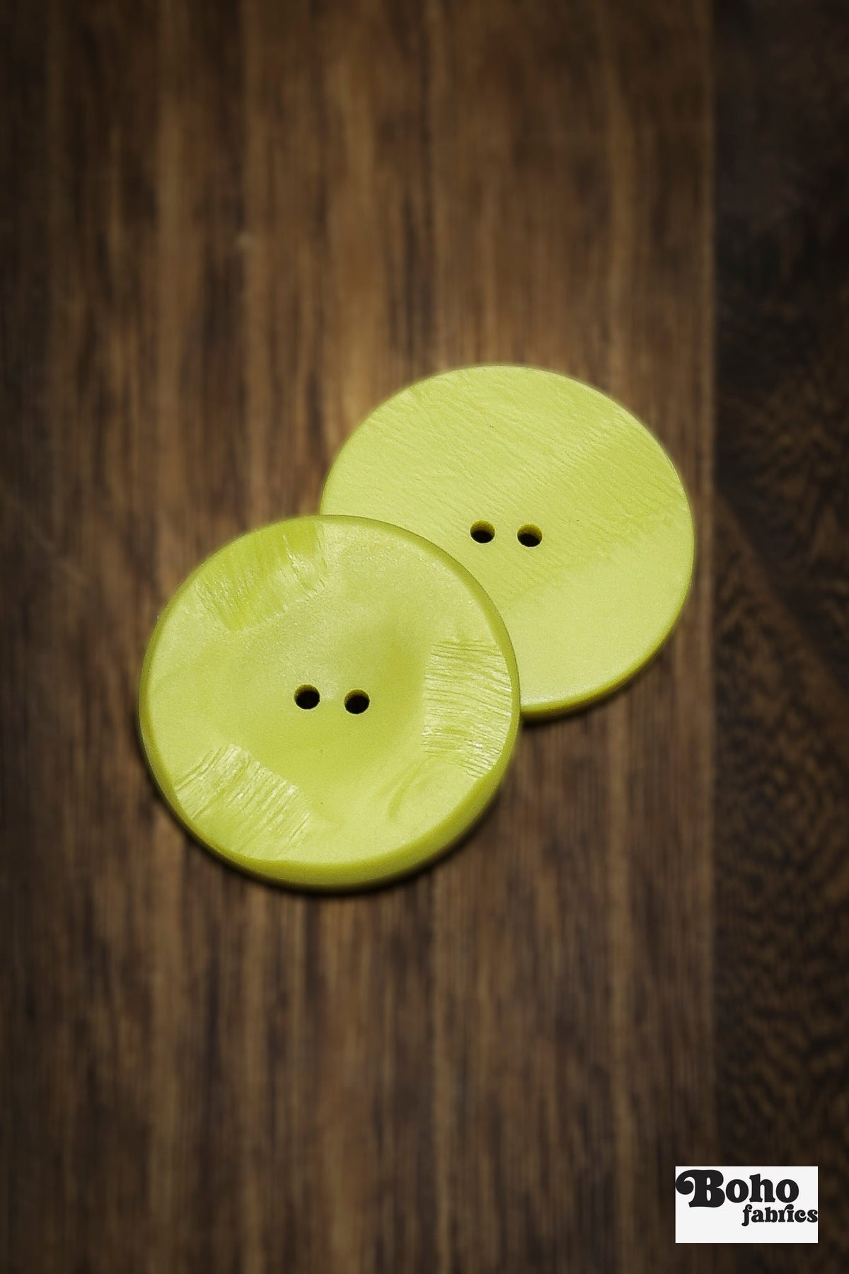 Vintage Chartreuse Two-Hole Buttons - Boho Fabrics - Buttons & Snaps