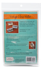 Vintage Clasp Wallet with Rose Gold Clasp, Sewing Pattern with Hardware - Boho Fabrics - Sewing Patterns