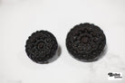 Vintage Inspired Dark Brown Rosette Button. Available in 20mm (32L), 25mm (40L) - Boho Fabrics - Buttons & Snaps